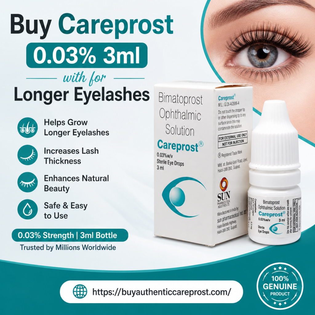 Buy Careprost 0.03% 3ml with for Longer Eyelashes