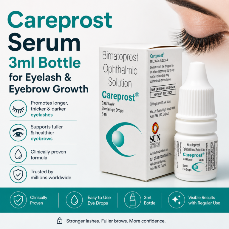 Careprost Serum 3ml Bottle for Eyelash & Eyebrow Growth