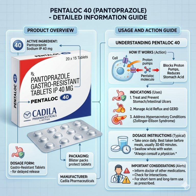 Pentaloc 40mg tablet for acidity, heartburn and digestive care
